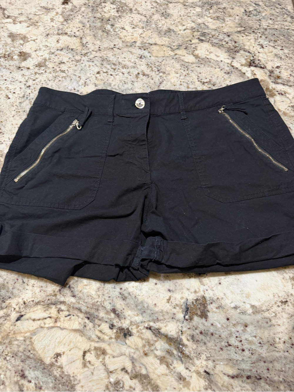 White House Black Market Women's Black Cargo Short 4” Inseam Shorts Size 14
